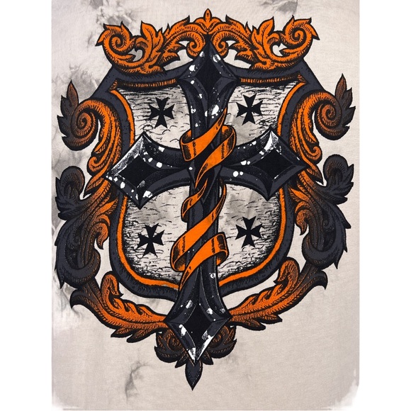 Archaic By Affliction Men's T-shirt Unknown Warrior Cross Wings S-3XL - Picture 8 of 8